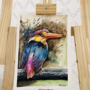 PÁSSARO AQUARELADO